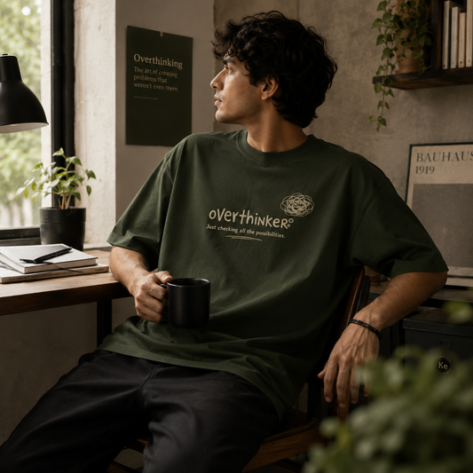 Overthinker | Oversized T-Shirt | Mossgreen