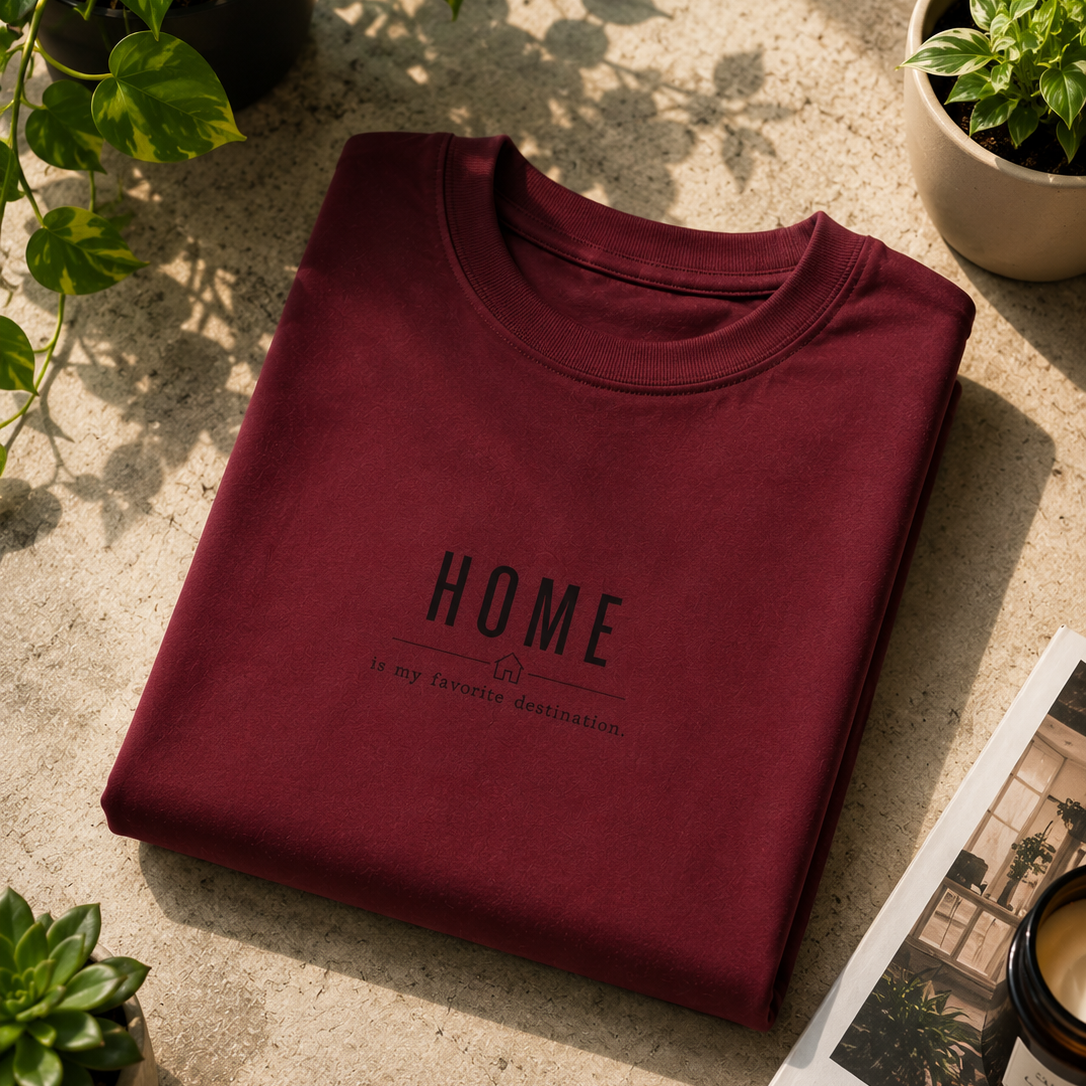 Home | Oversized T-Shirt | CarmineMaroon