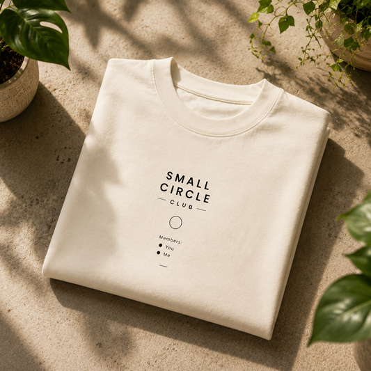 Small Circle | Oversized T-Shirt | Offwhite