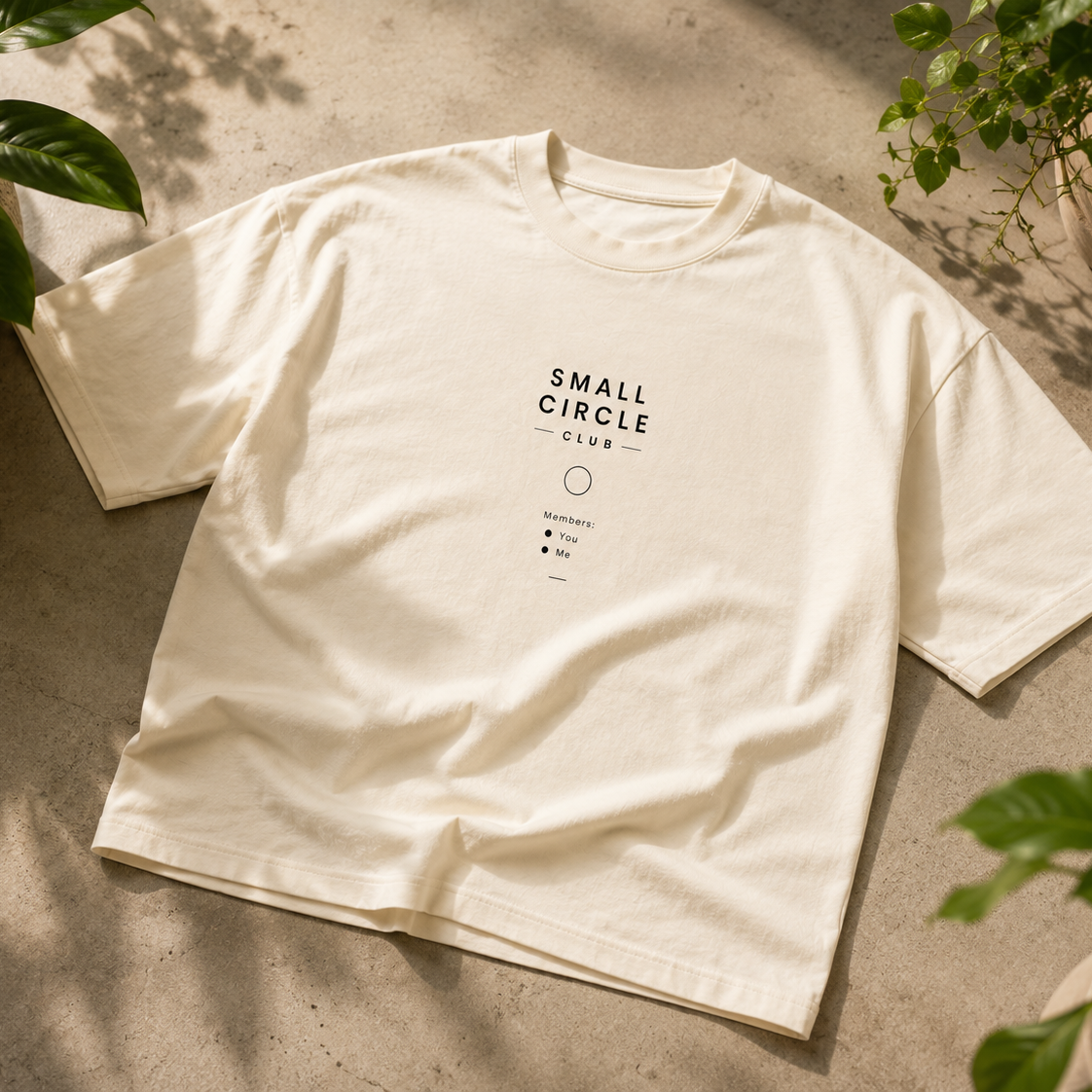 Small Circle | Oversized T-Shirt | Offwhite
