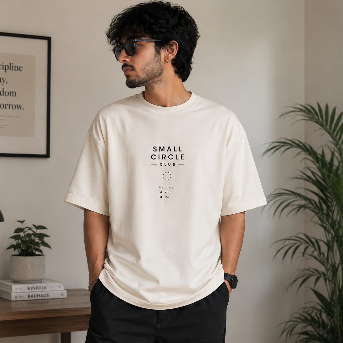 Small Circle | Oversized T-Shirt | Offwhite