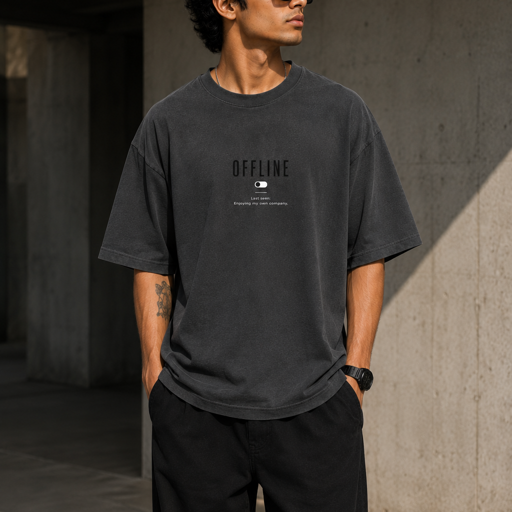 Offline | Oversized T-Shirt | CharcoalGray