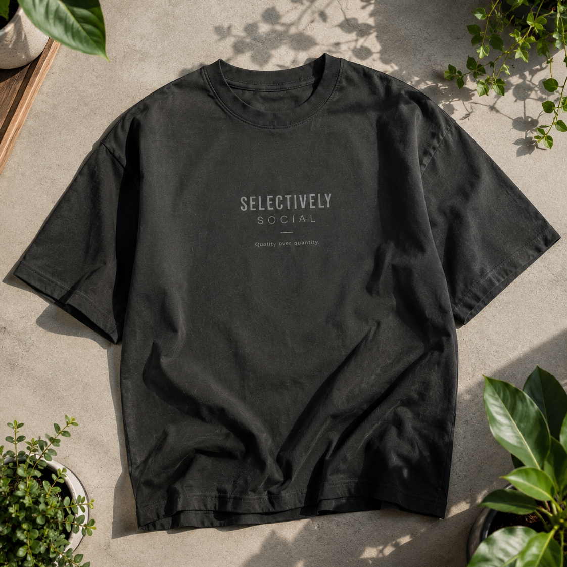 Selectively Social | Oversized T-Shirt | CharcoalGray