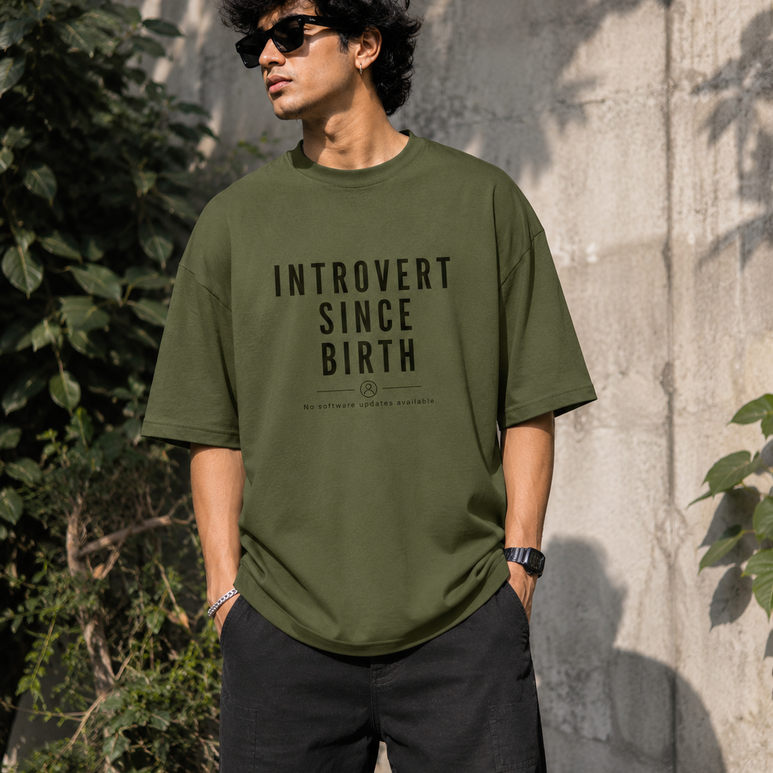Since Birth | Oversized T-Shirt | Mossgreen