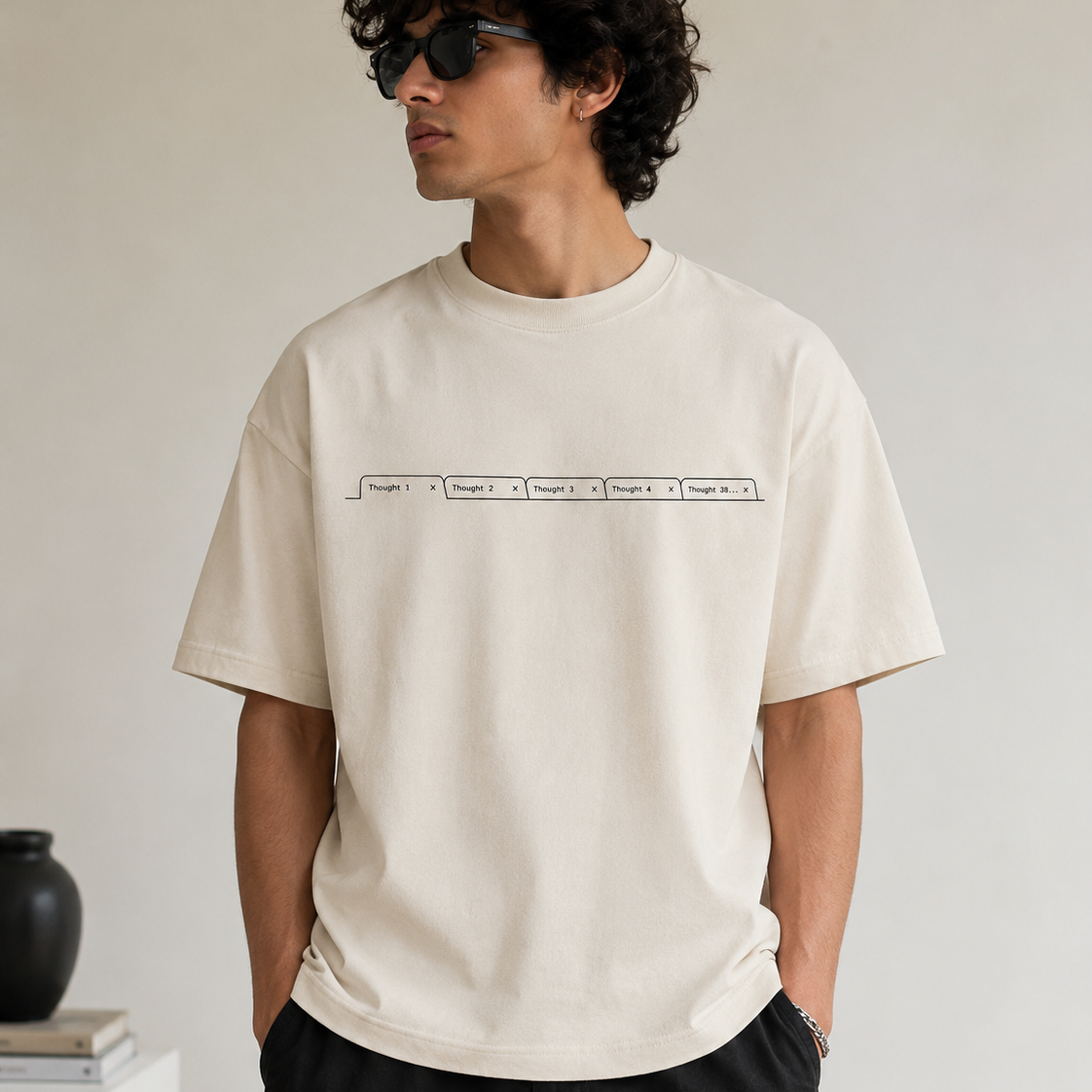 Thoughts | Oversized T-Shirt | OffWhite