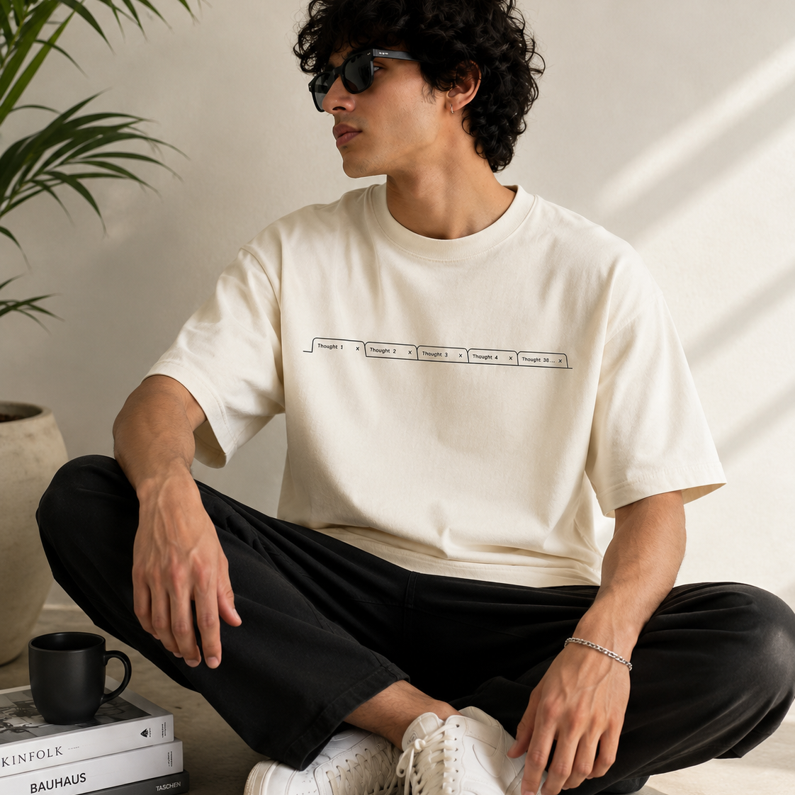 Thoughts | Oversized T-Shirt | OffWhite