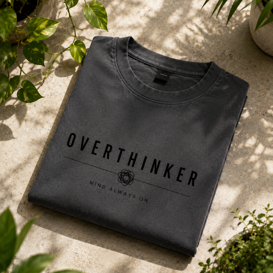 Overthinker | Oversized T-Shirt | CharcoalGray