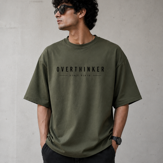 Overthinker | Oversized T-Shirt | Mossgreen