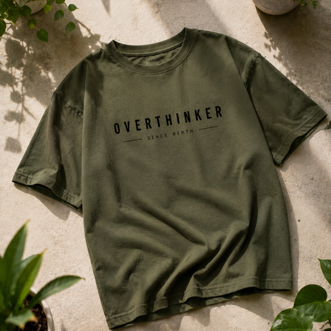 Overthinker | Oversized T-Shirt | Mossgreen
