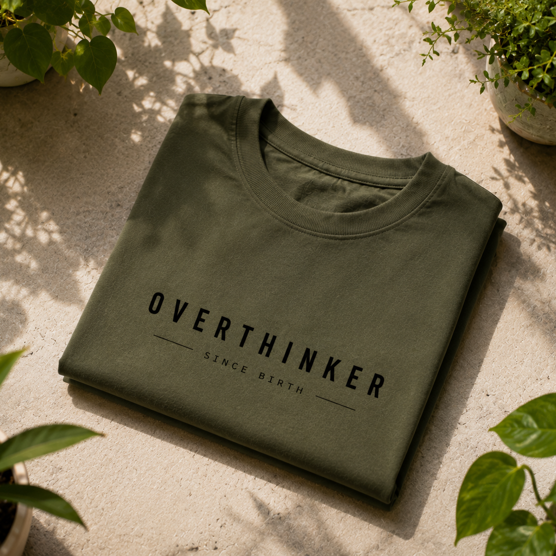 Overthinker | Oversized T-Shirt | Mossgreen