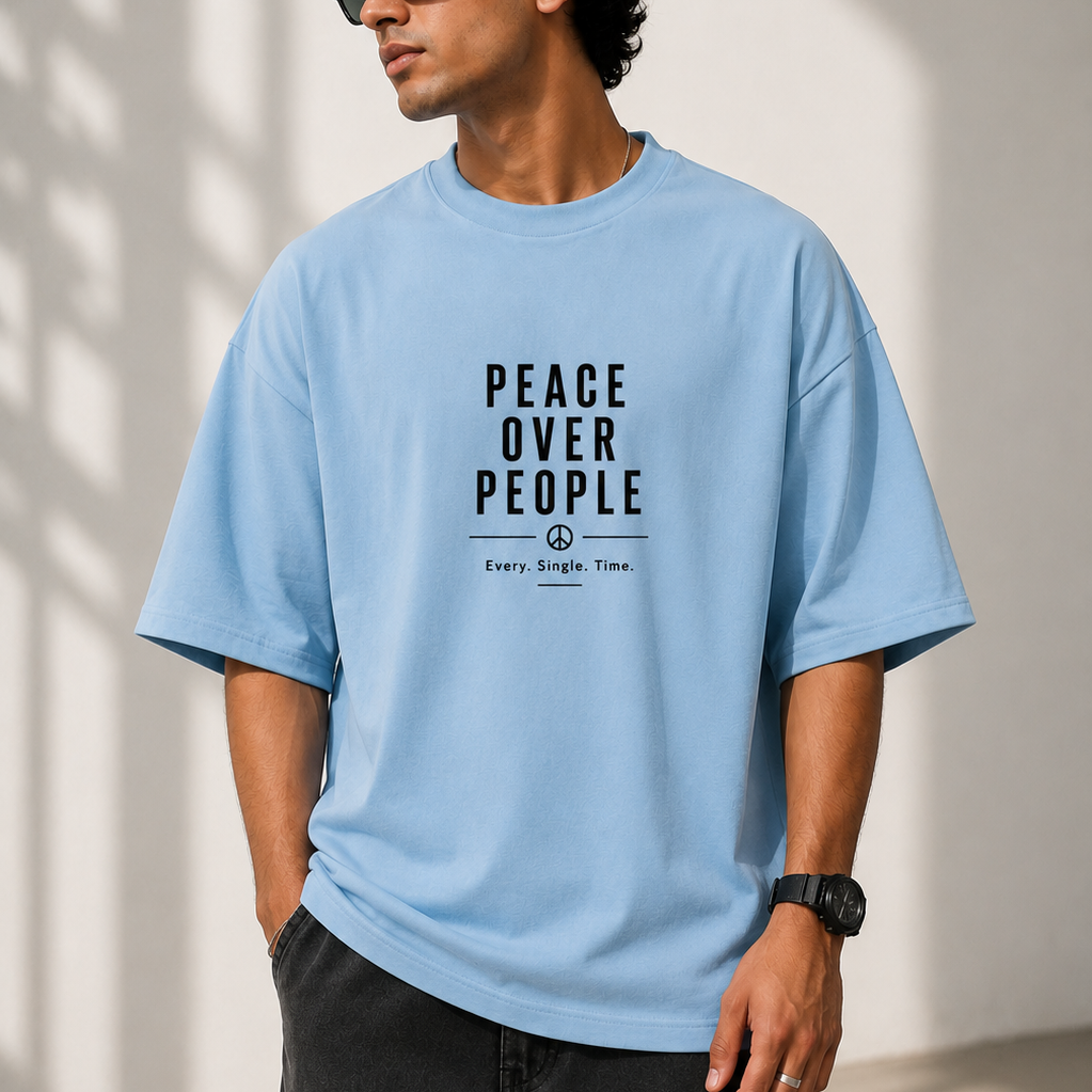 Peace | Oversized T-Shirt | PearlBlue