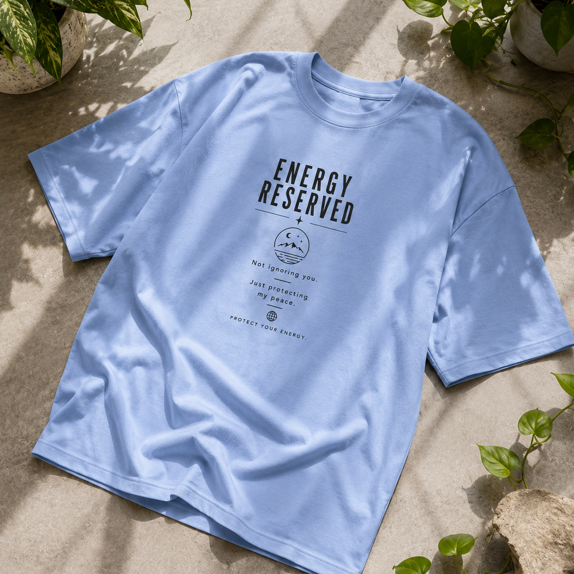 Energy | Oversized T-Shirt | Pearlblue