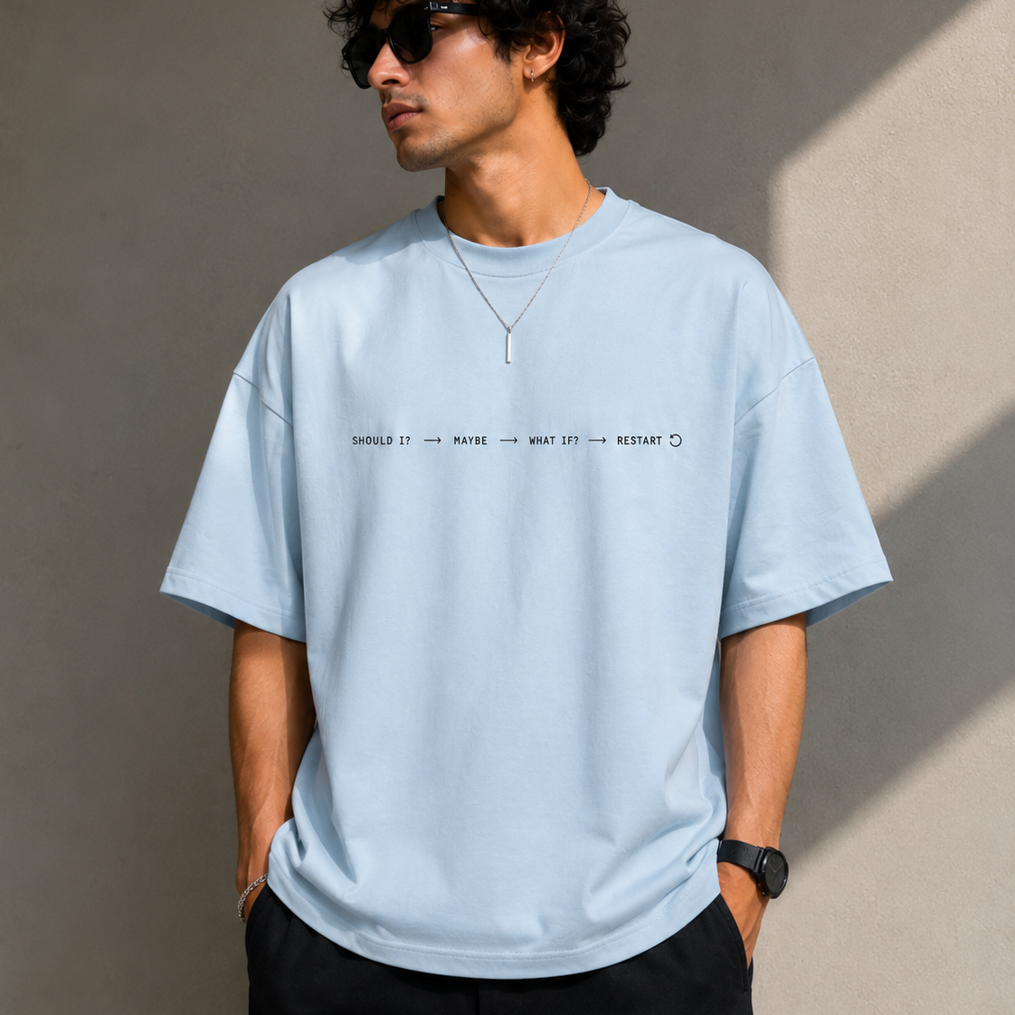 Loop | Oversized T-Shirt | PearlBlue