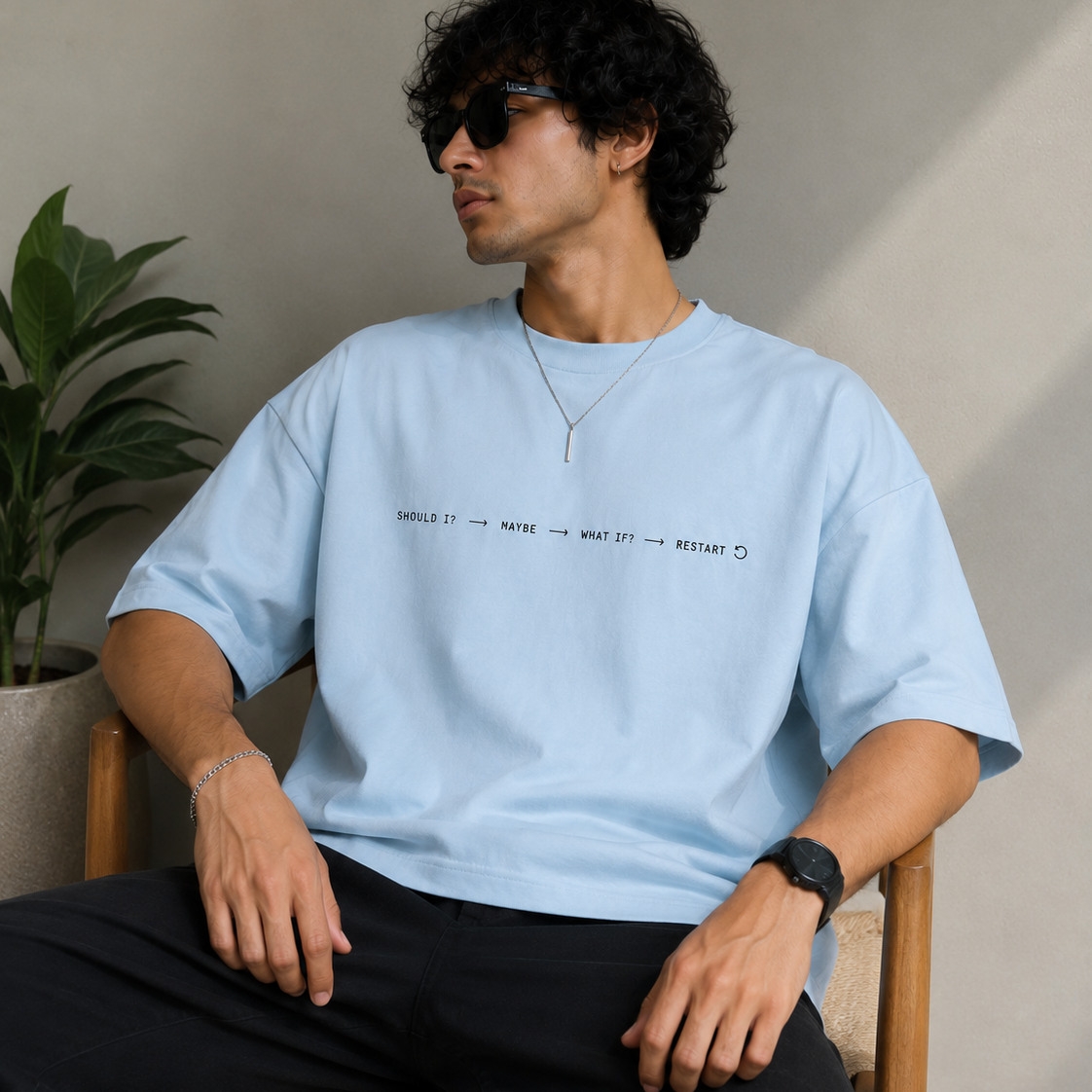 Loop | Oversized T-Shirt | PearlBlue