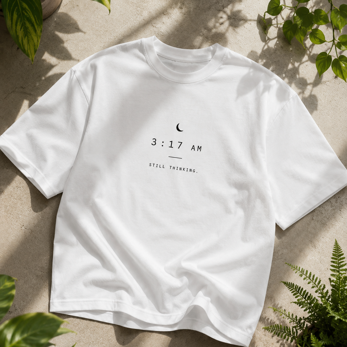 Still Thinking | Oversized T-Shirt | White