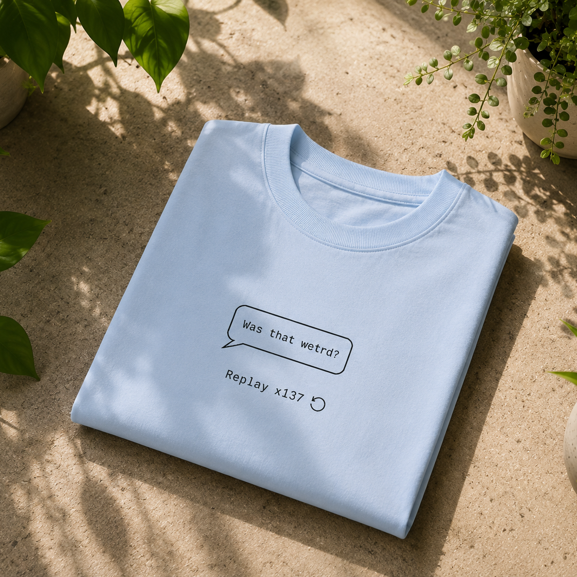 Re-playyy | Oversized T-Shirt | PearlBlue