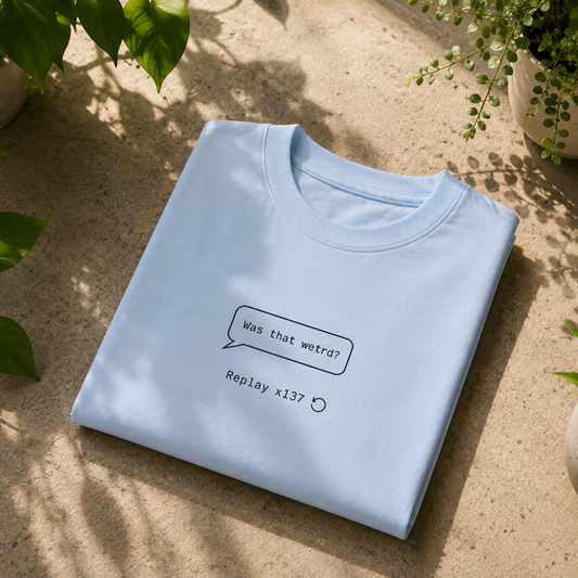 Re-playyy | Oversized T-Shirt | PearlBlue