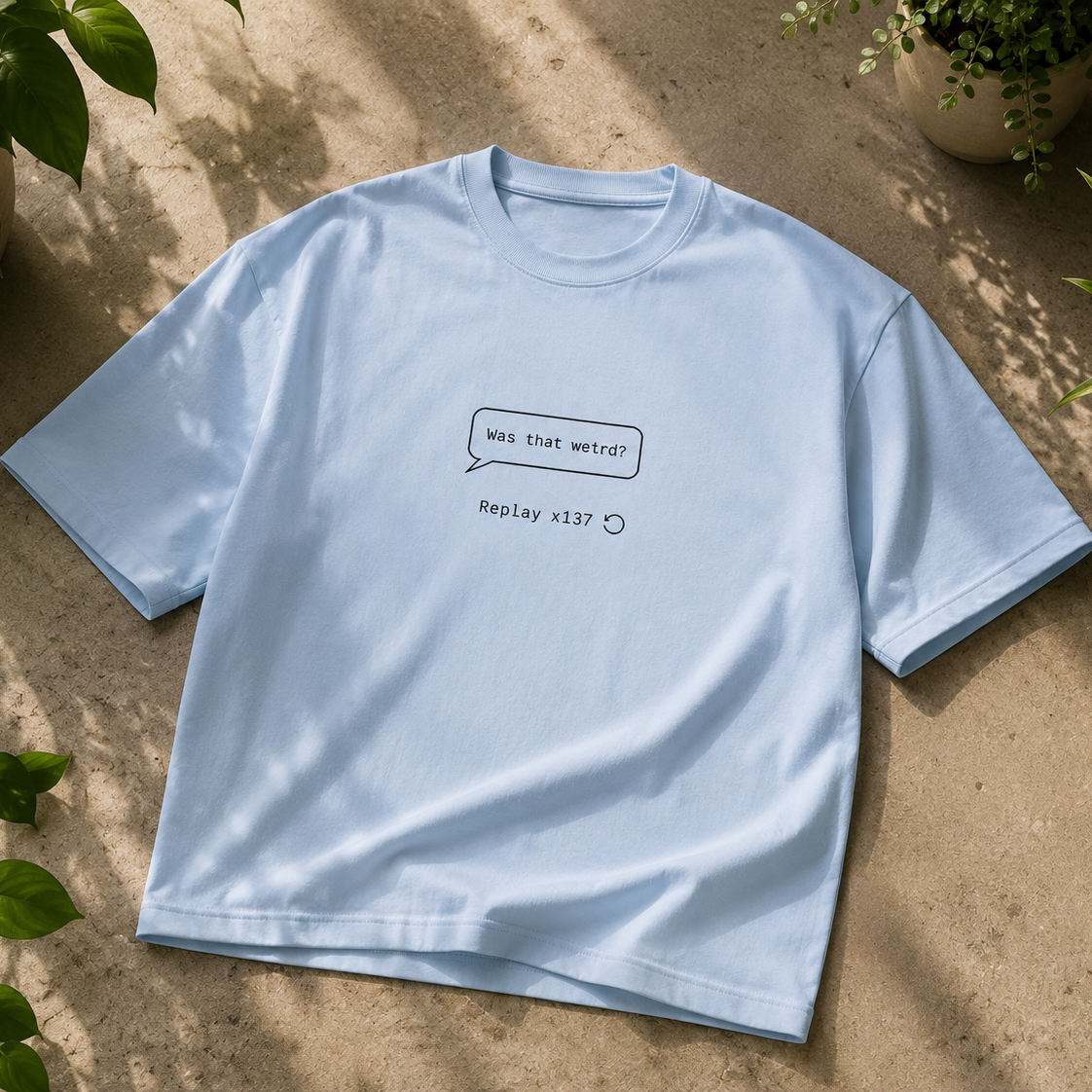 Re-playyy | Oversized T-Shirt | PearlBlue