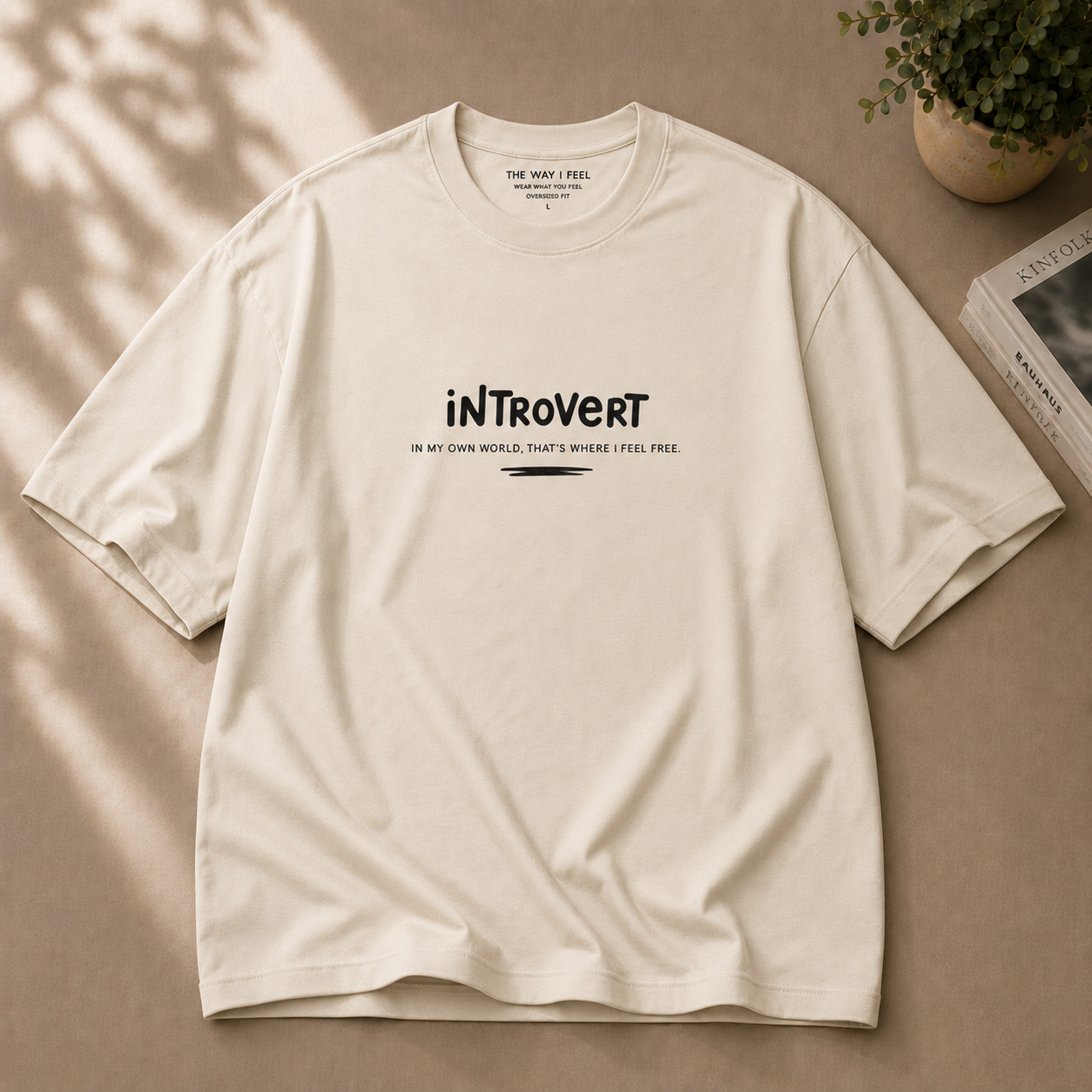 Introvert | Oversized T-Shirt | Off White
