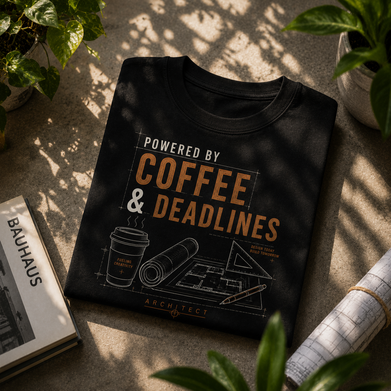 Coffee & Deadlines | Oversized T-Shirt | Black