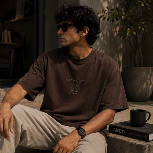 Sketch | Oversized T-Shirt | Chocolatebrown