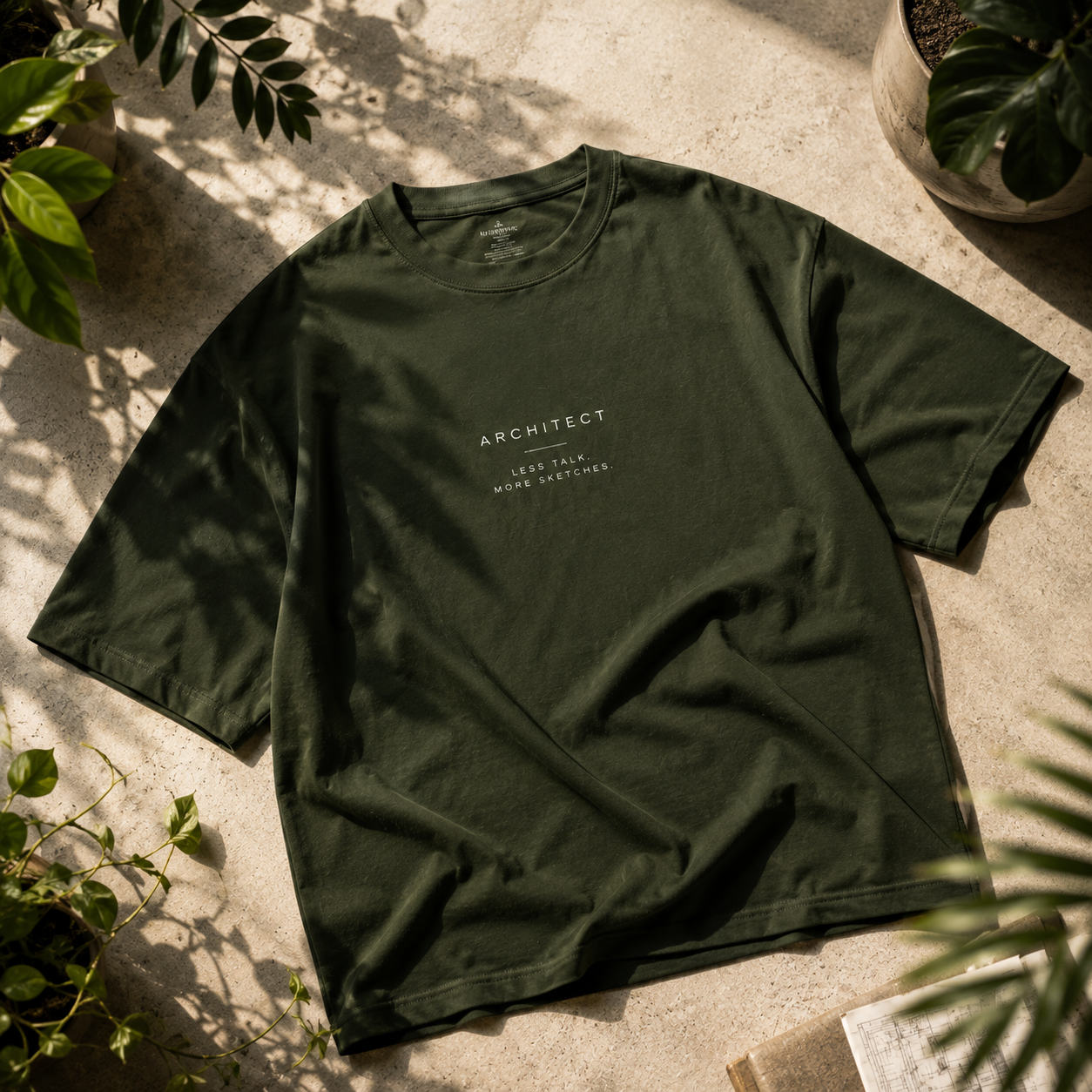 More Sketches | Oversized T-Shirt | Mossgreen
