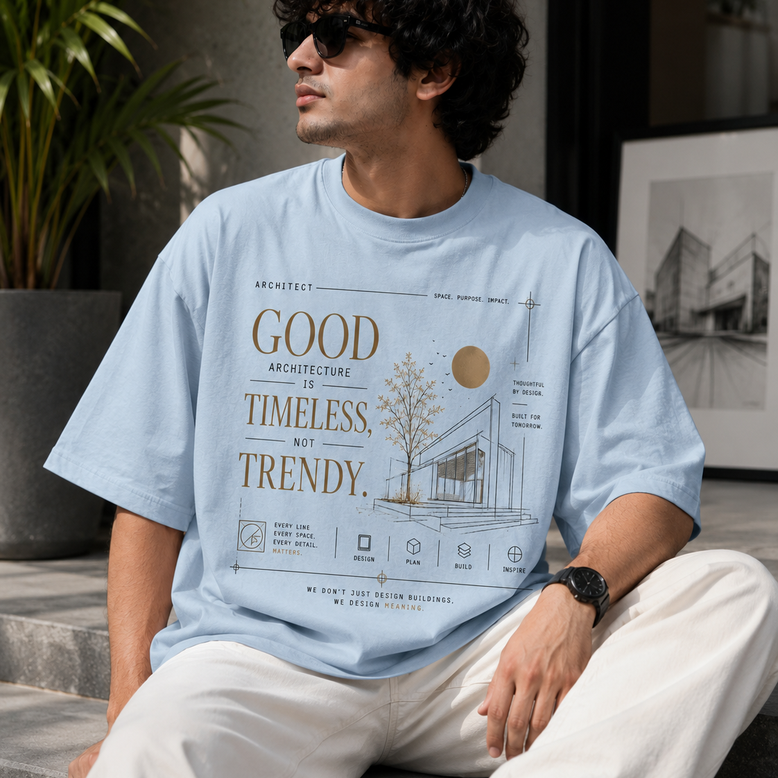 Timeless | Oversized T-Shirt | PearlBlue