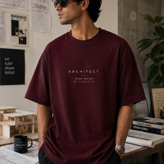 Timeless | Oversized T-Shirt | CarmineMaroon