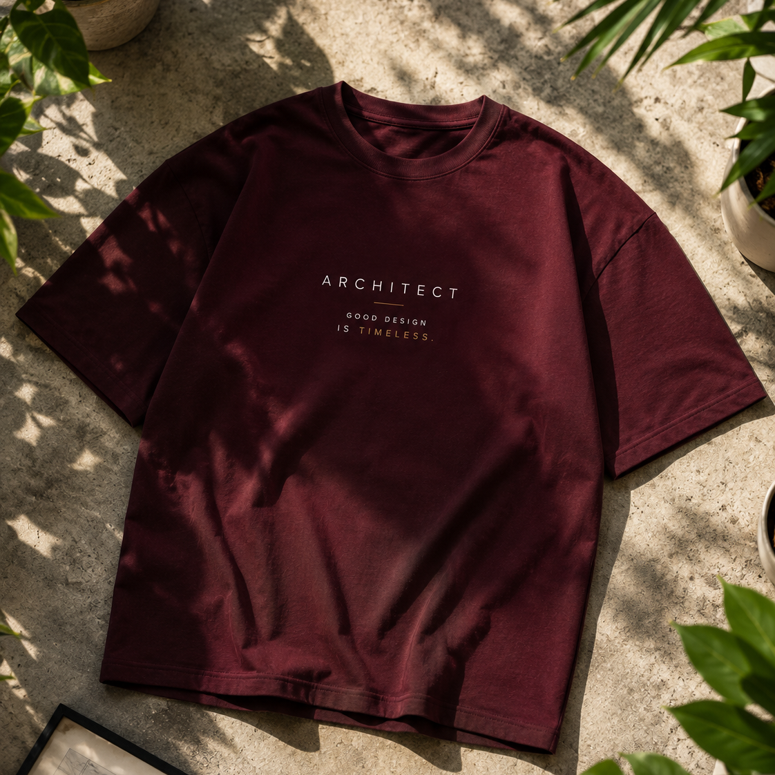 Timeless | Oversized T-Shirt | CarmineMaroon