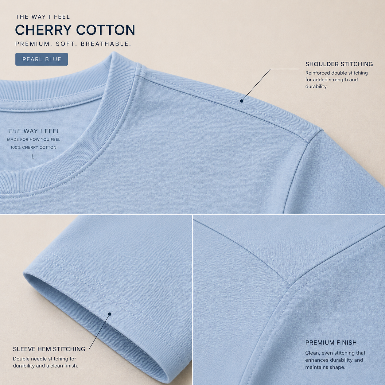 Curiosity | Oversized T-Shirt | Pearlblue